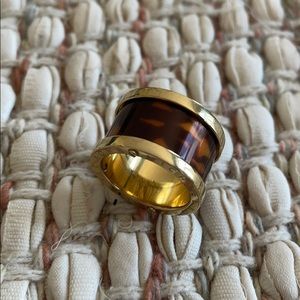 Michael Kors tortoise shell and gold ring.